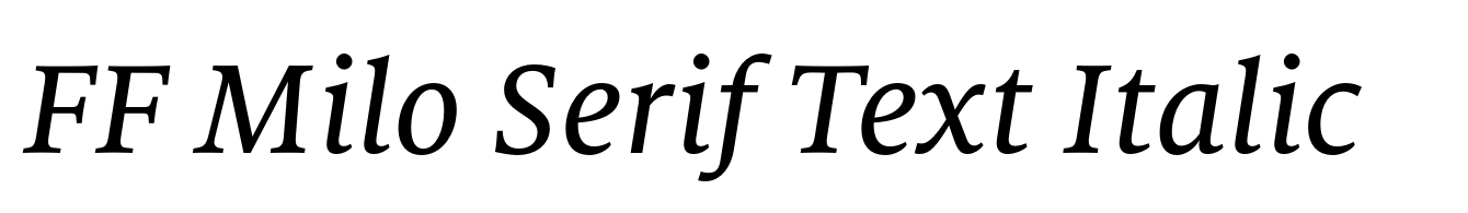 FF Milo Serif Text Italic